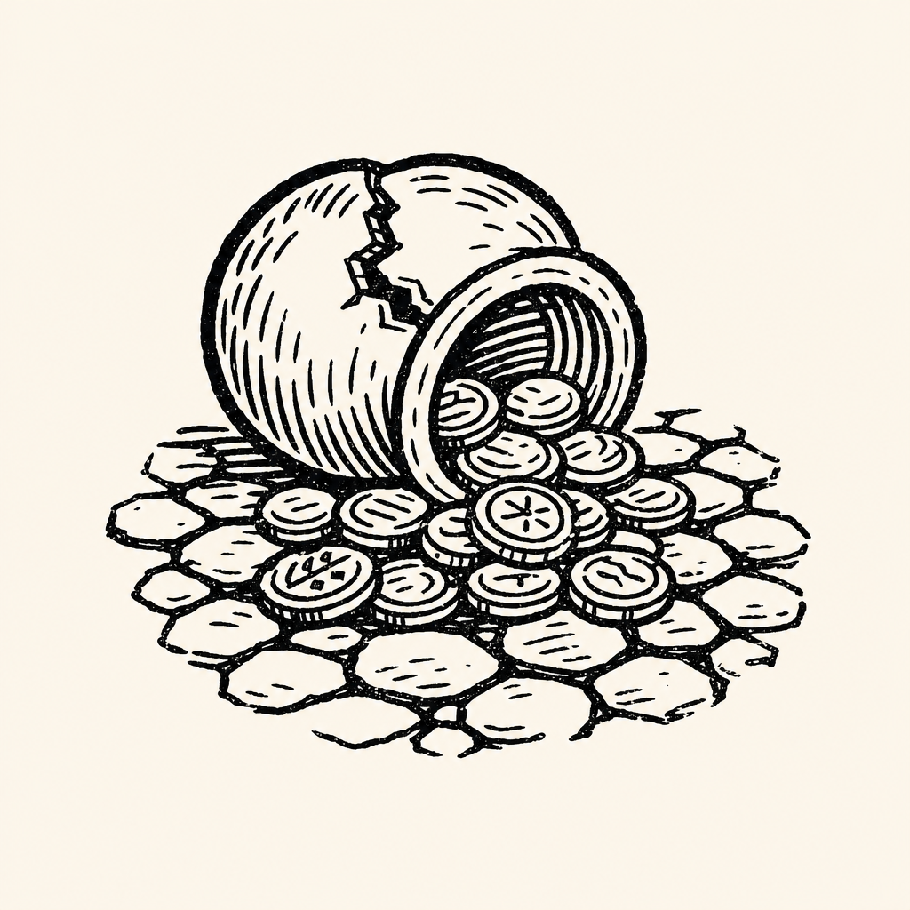 Woodcut illustration for dreams of Finding Money