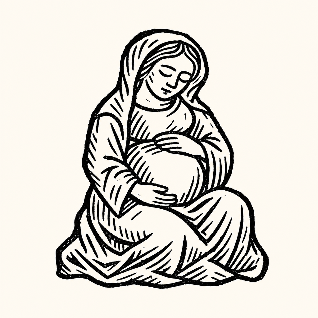 Woodcut illustration for dreams of Pregnancy