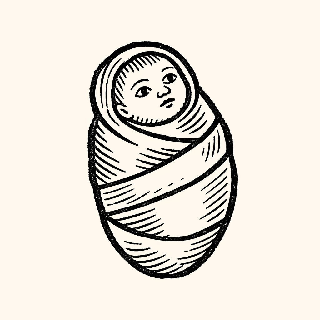 Woodcut of Baby