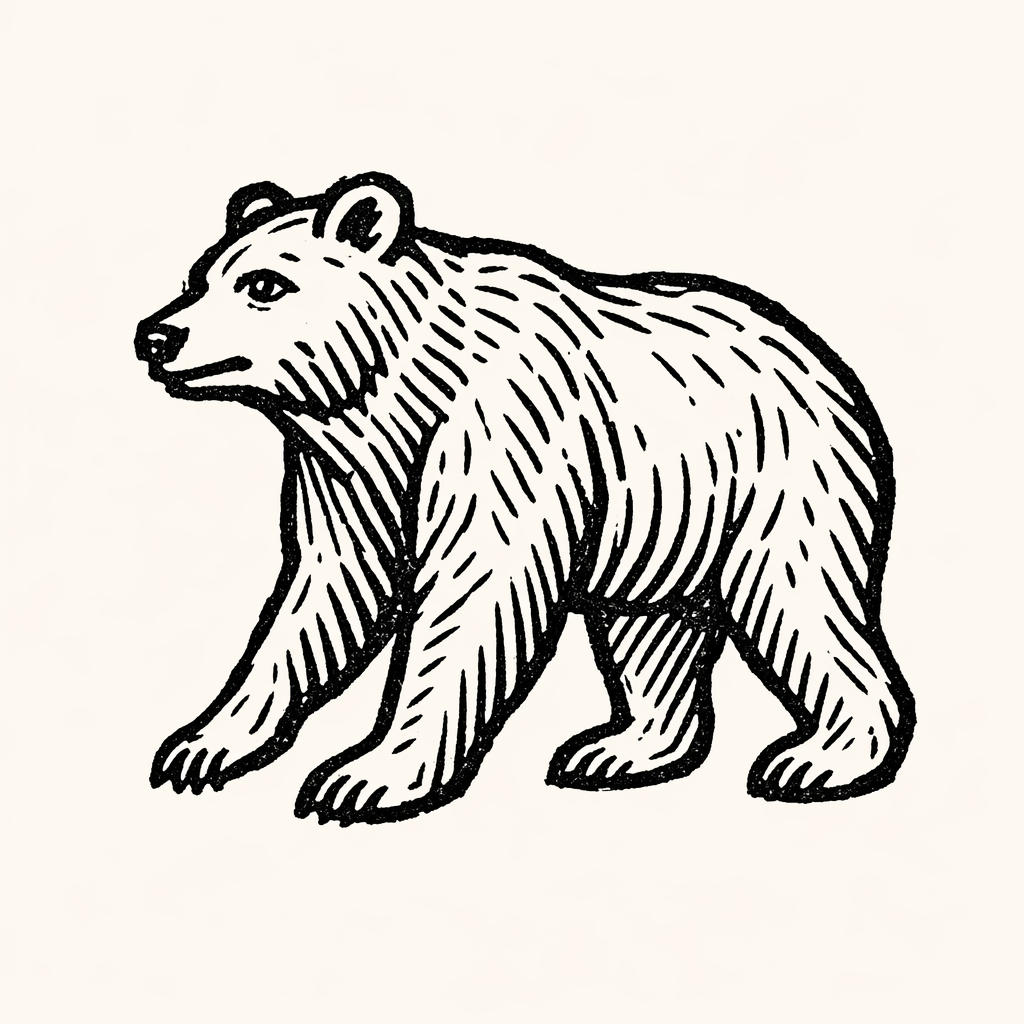 Woodcut of Bear