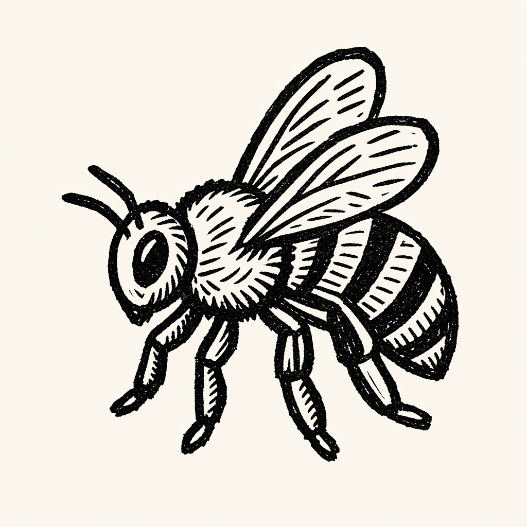 Woodcut of Bee