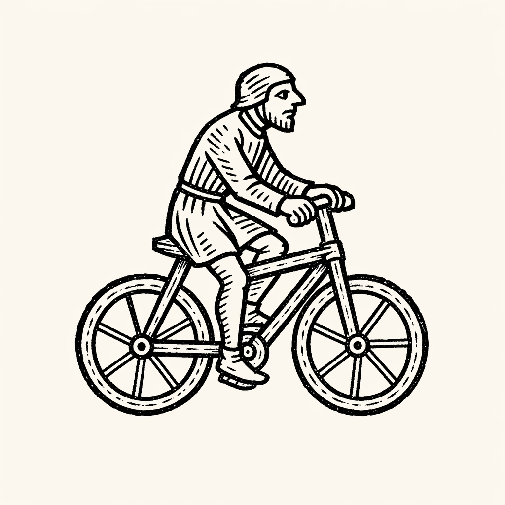 Woodcut of Bicycle