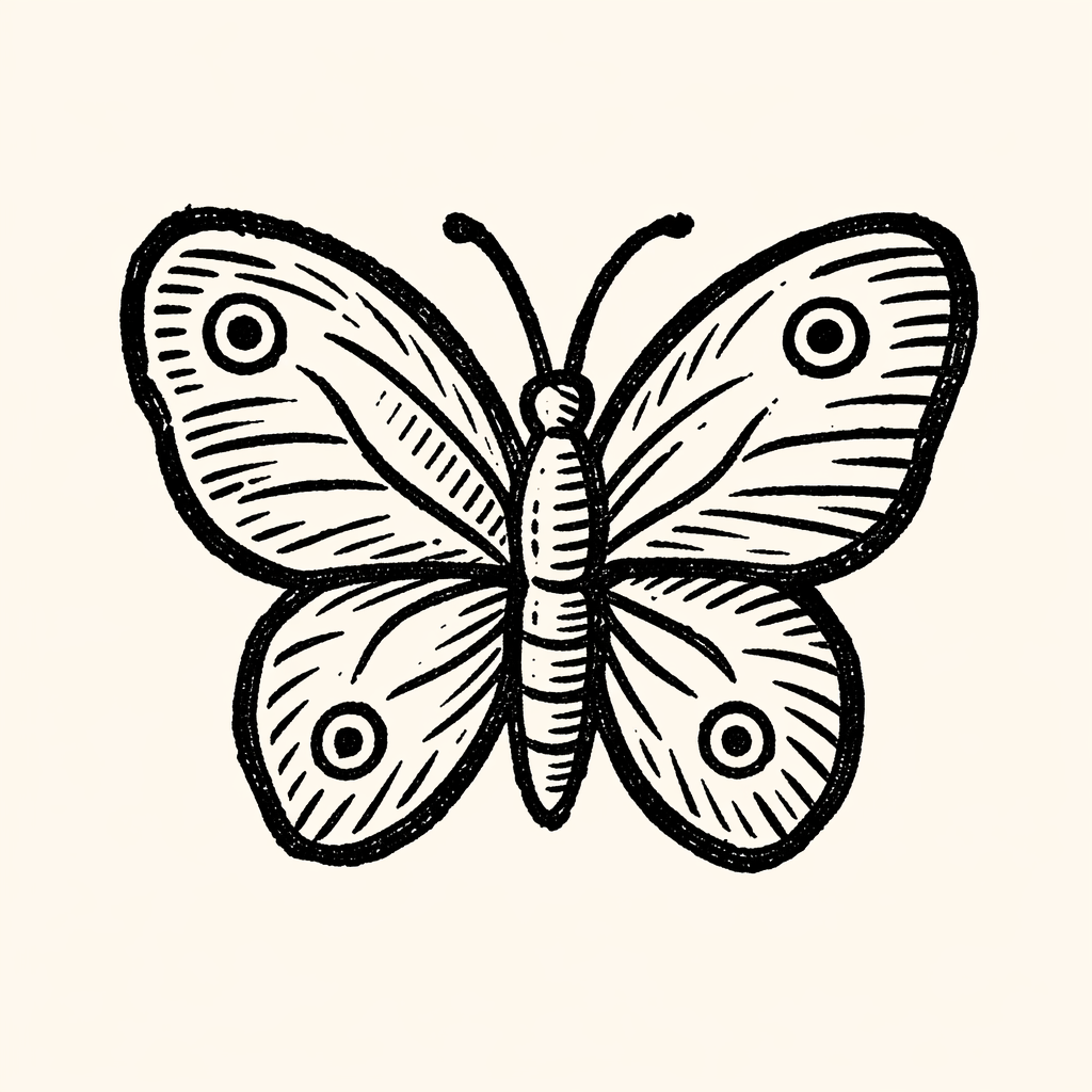 Woodcut of Butterfly