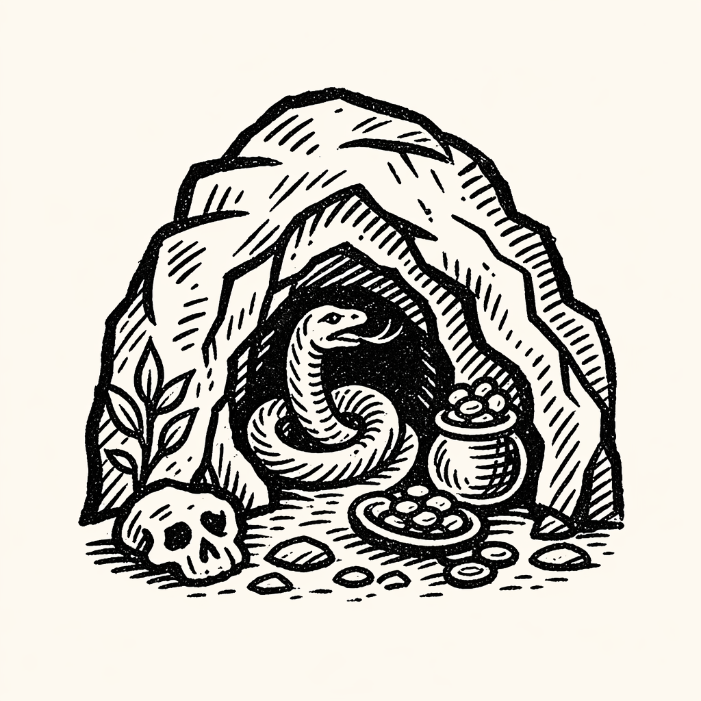 Woodcut of Cave