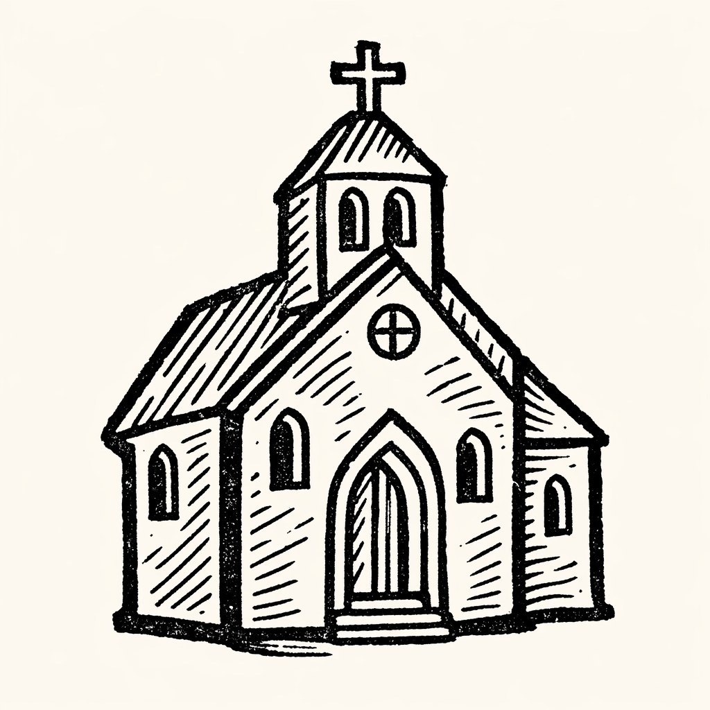 Woodcut of Church