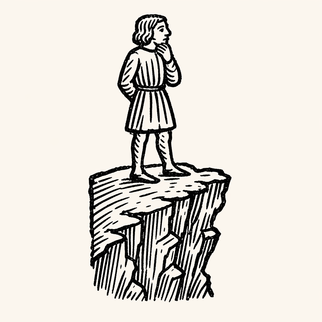 Woodcut of Cliff