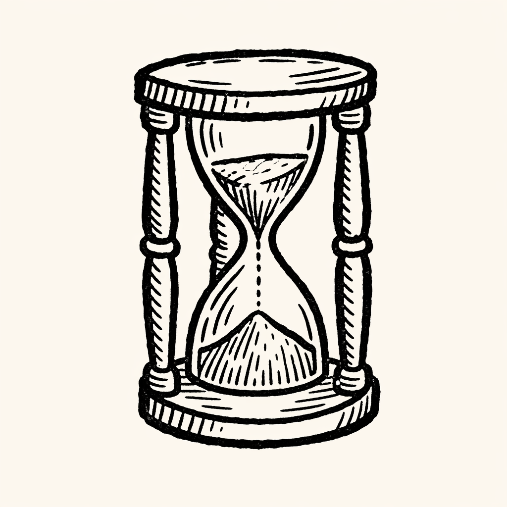 Woodcut of Clock