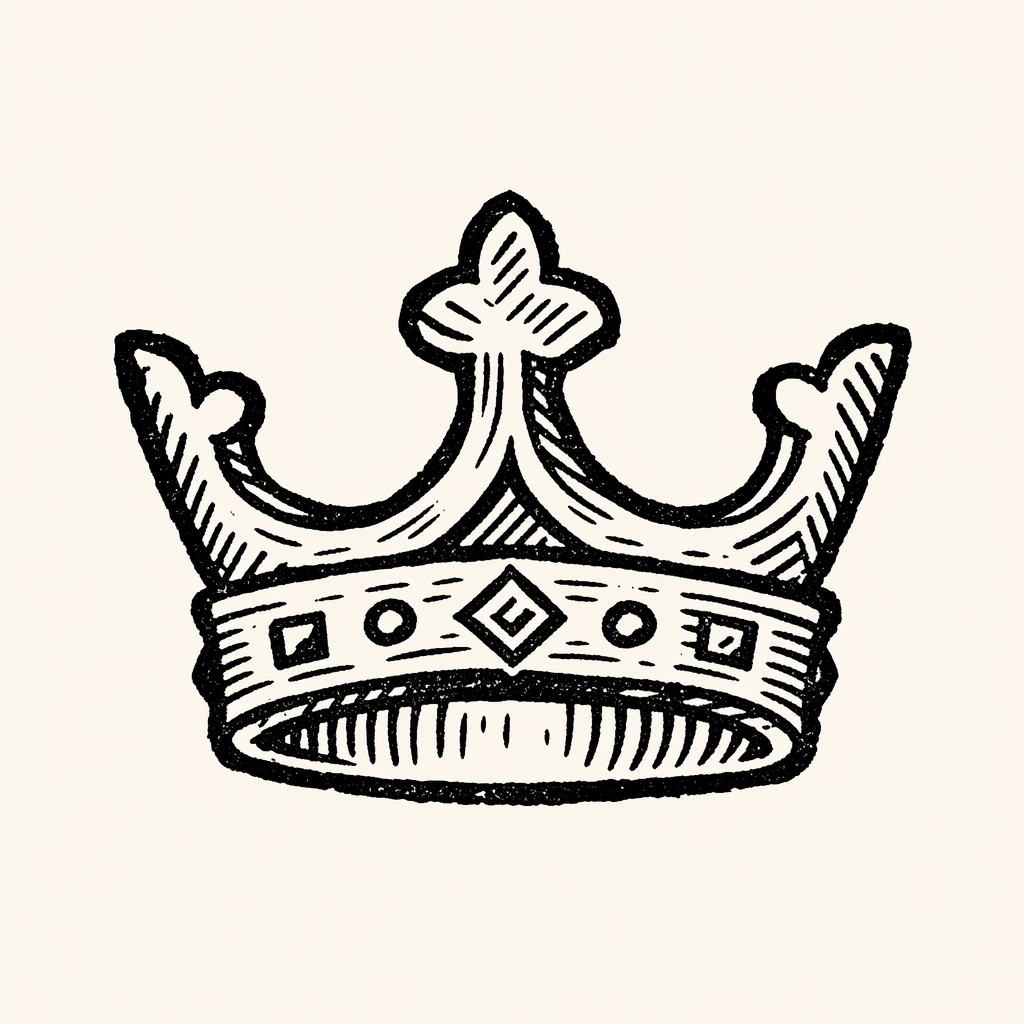 Woodcut of Crown