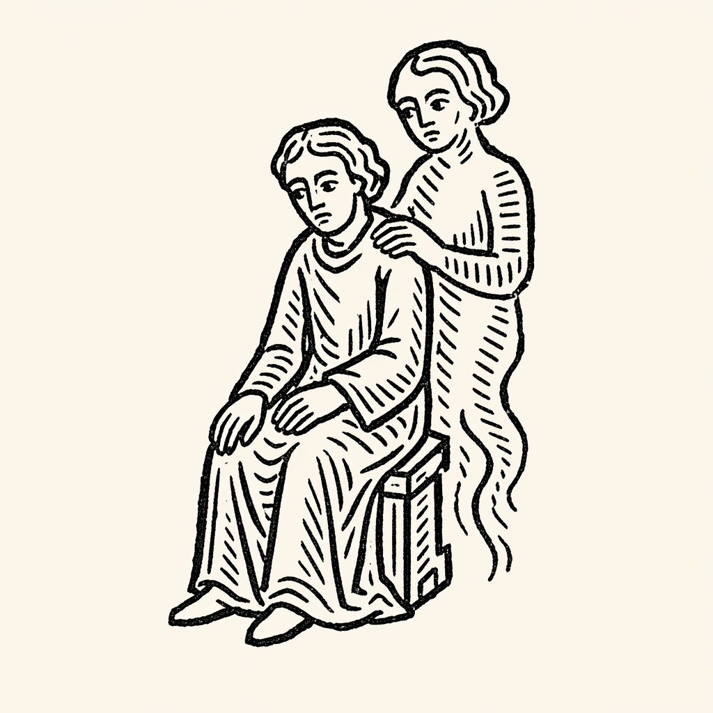 Woodcut of Dead Loved One