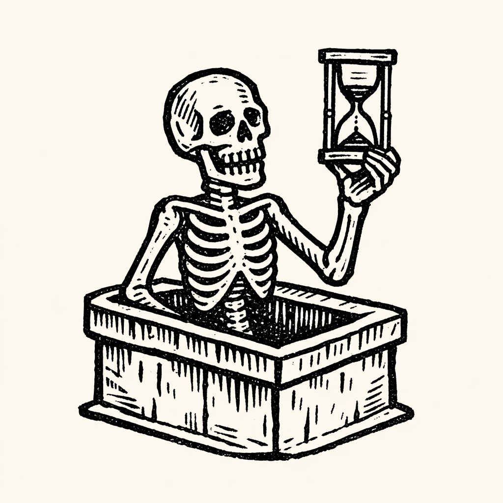 Woodcut of Death of Self