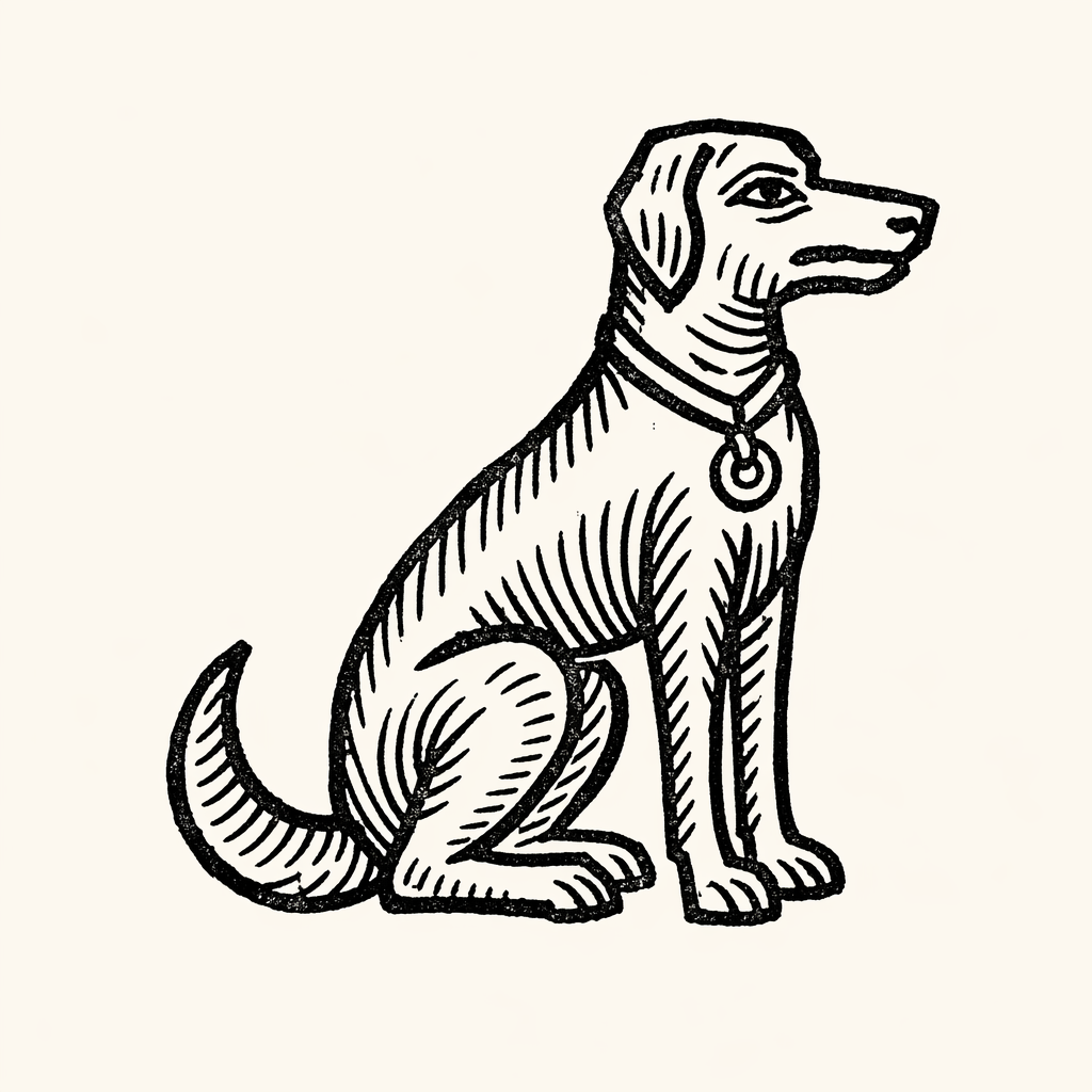 Woodcut of Dog