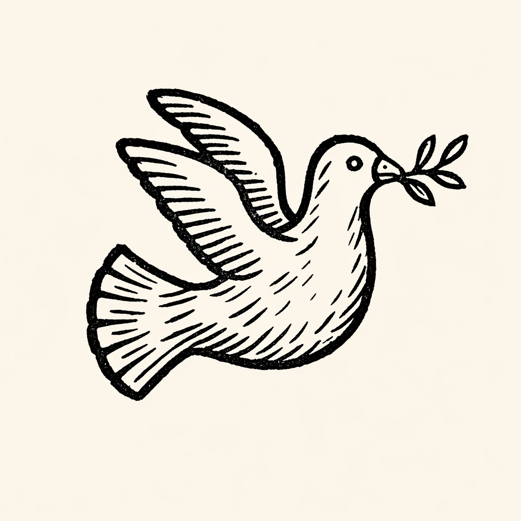 Woodcut of Dove