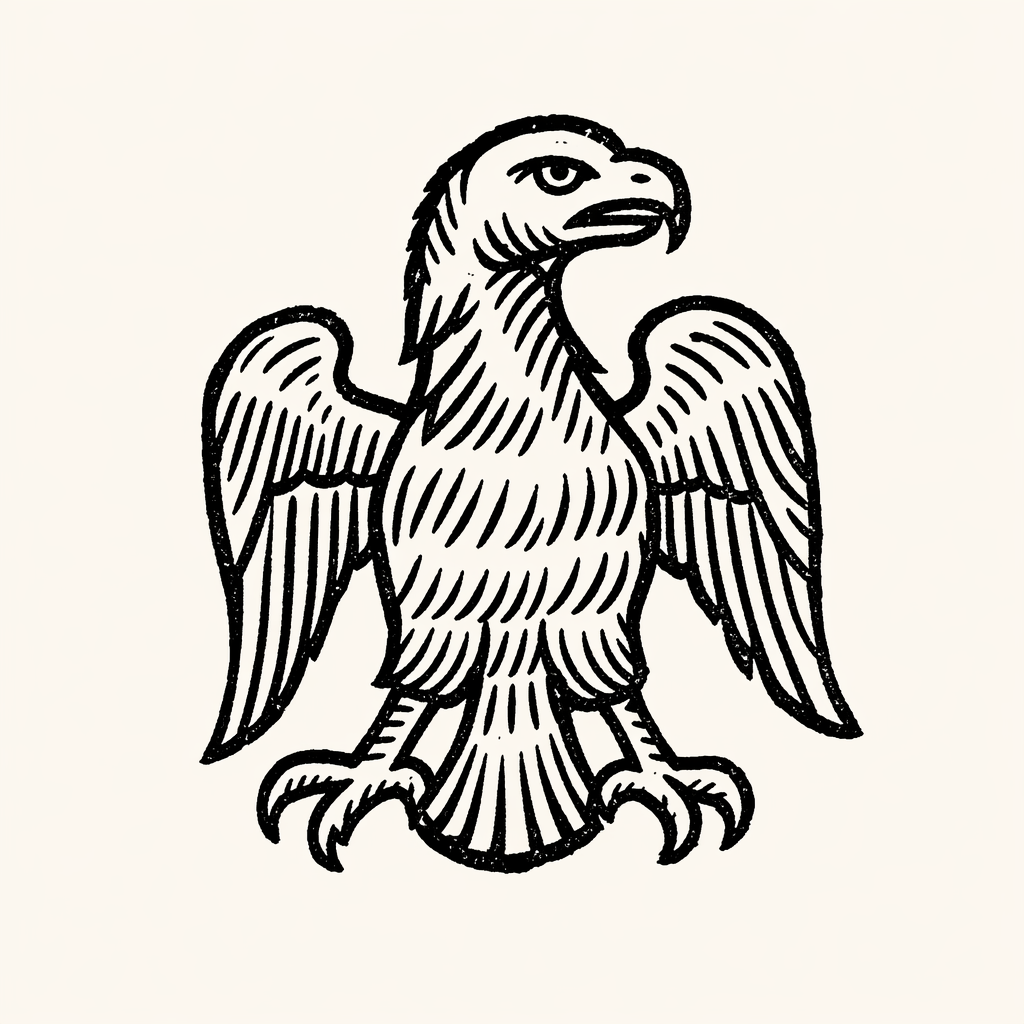 Woodcut of Eagle