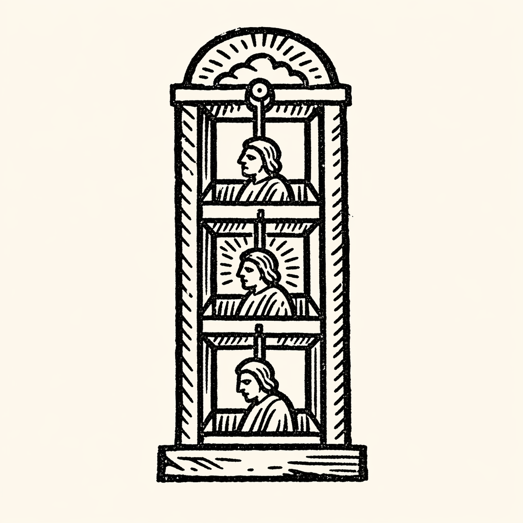 Woodcut of Elevator