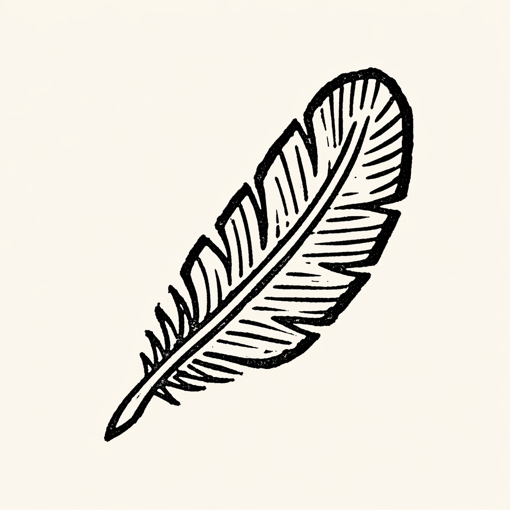 Woodcut of Feather