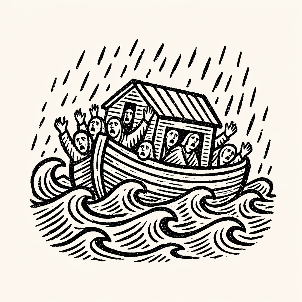 Woodcut of Flood