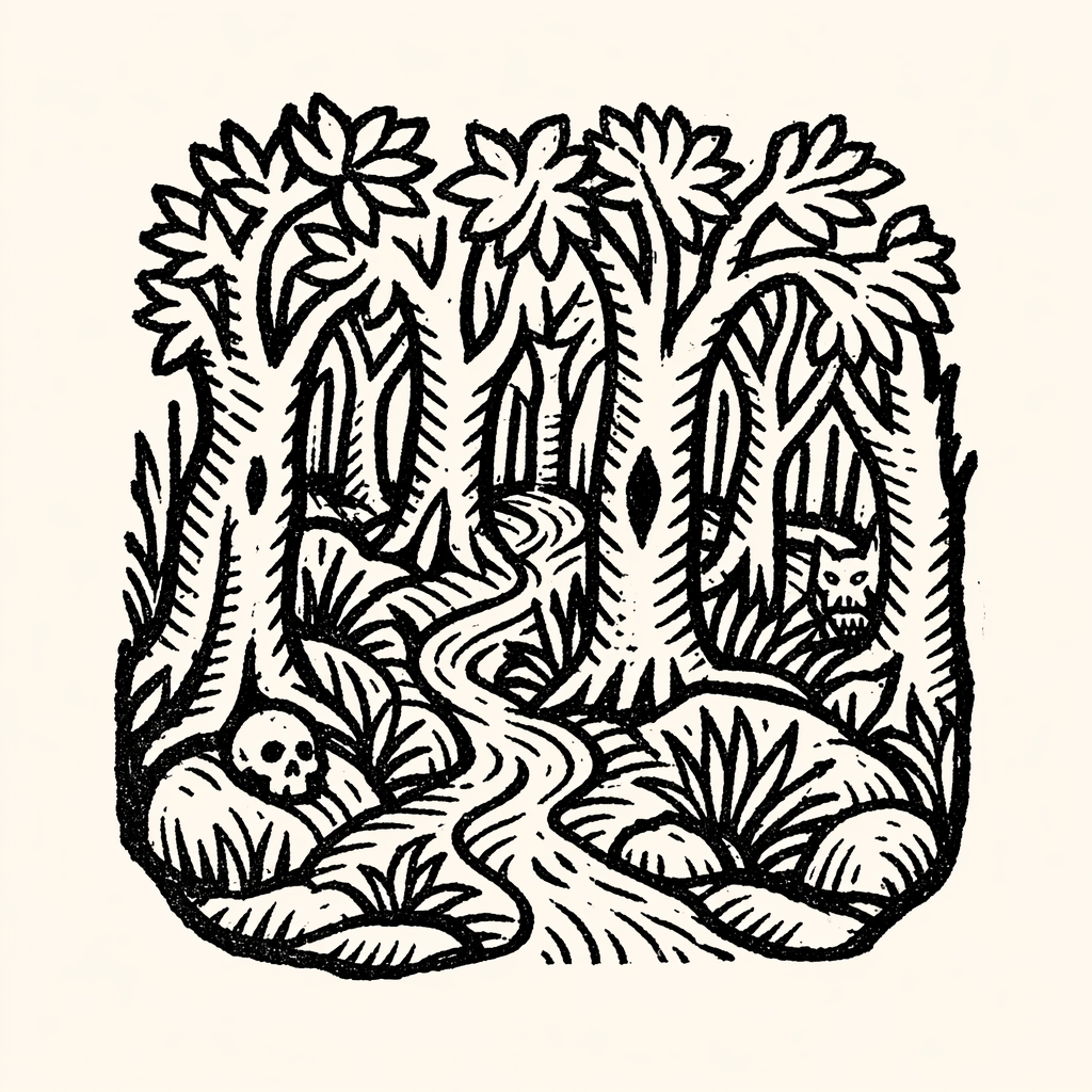 Woodcut of Forest