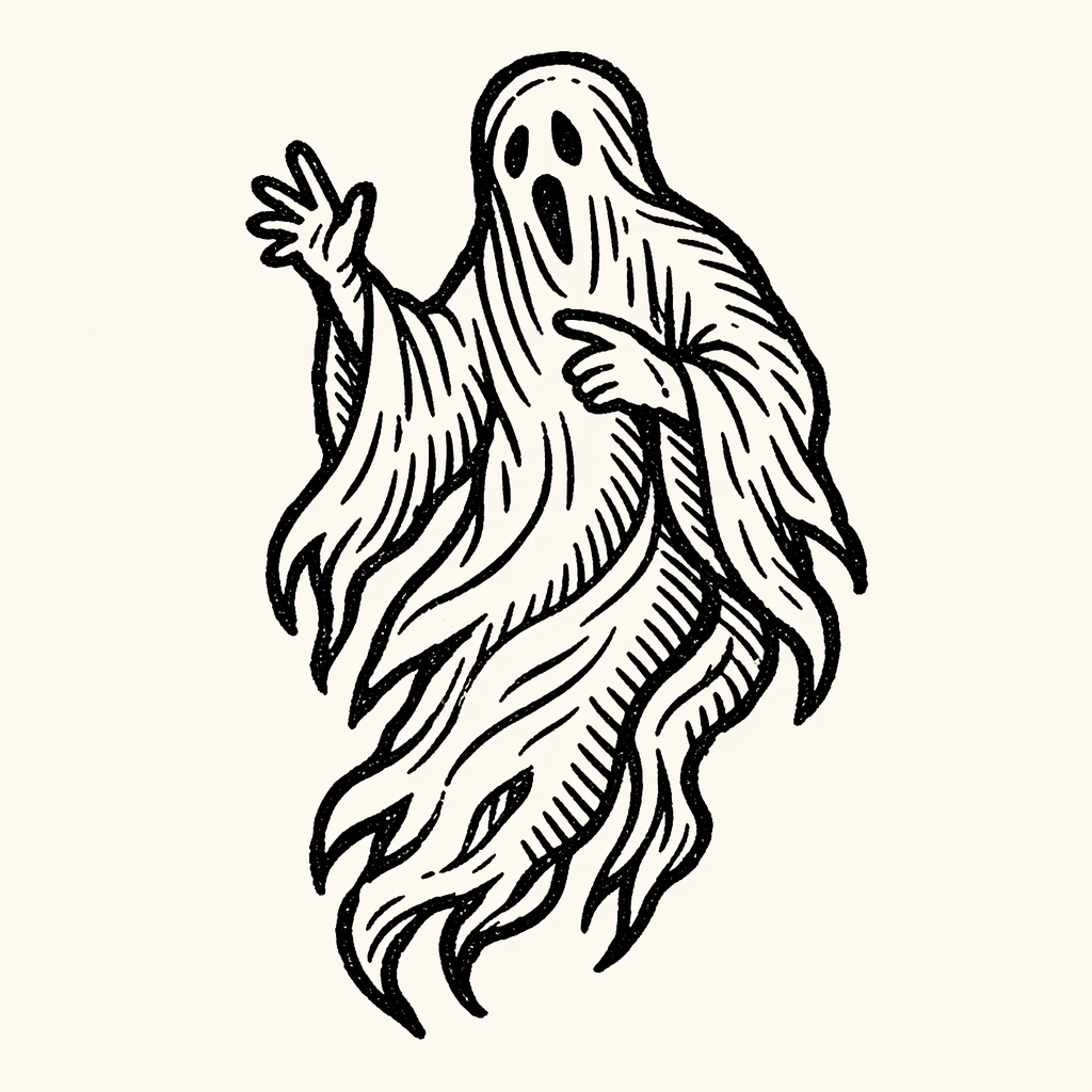 Woodcut of Ghost