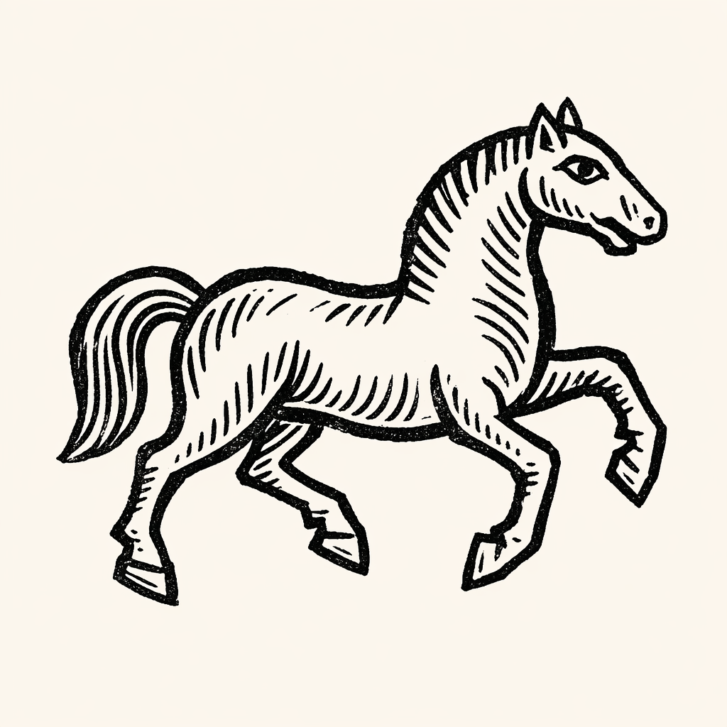 Woodcut of Horse