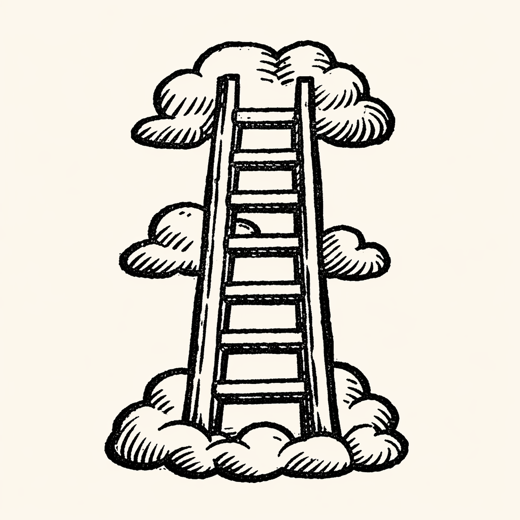 Woodcut of Ladder