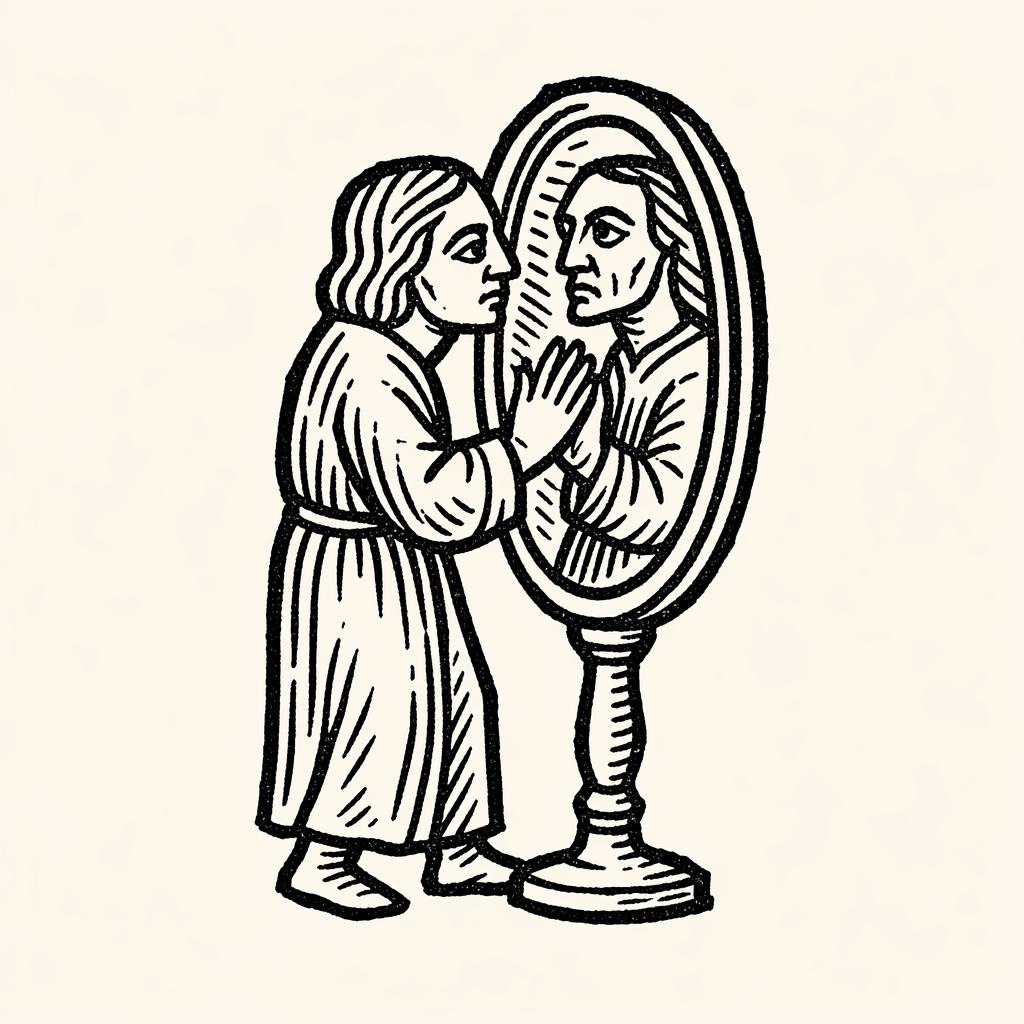 Woodcut of Mirror