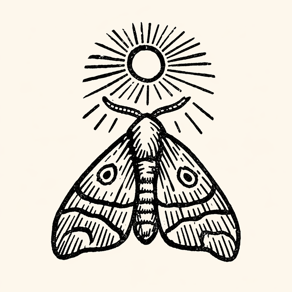 Woodcut of Moth