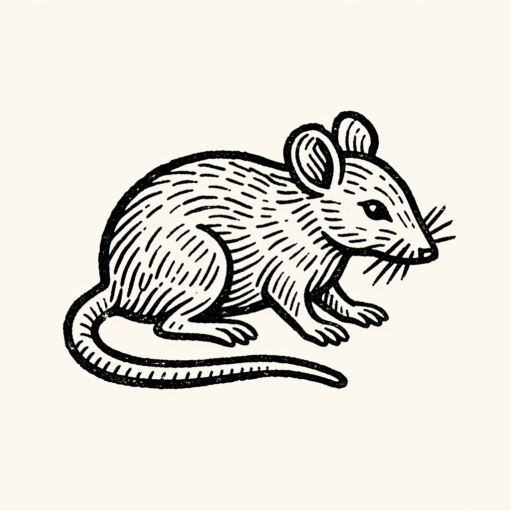 Woodcut of Mouse