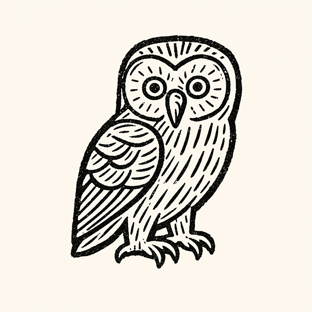 Woodcut of Owl