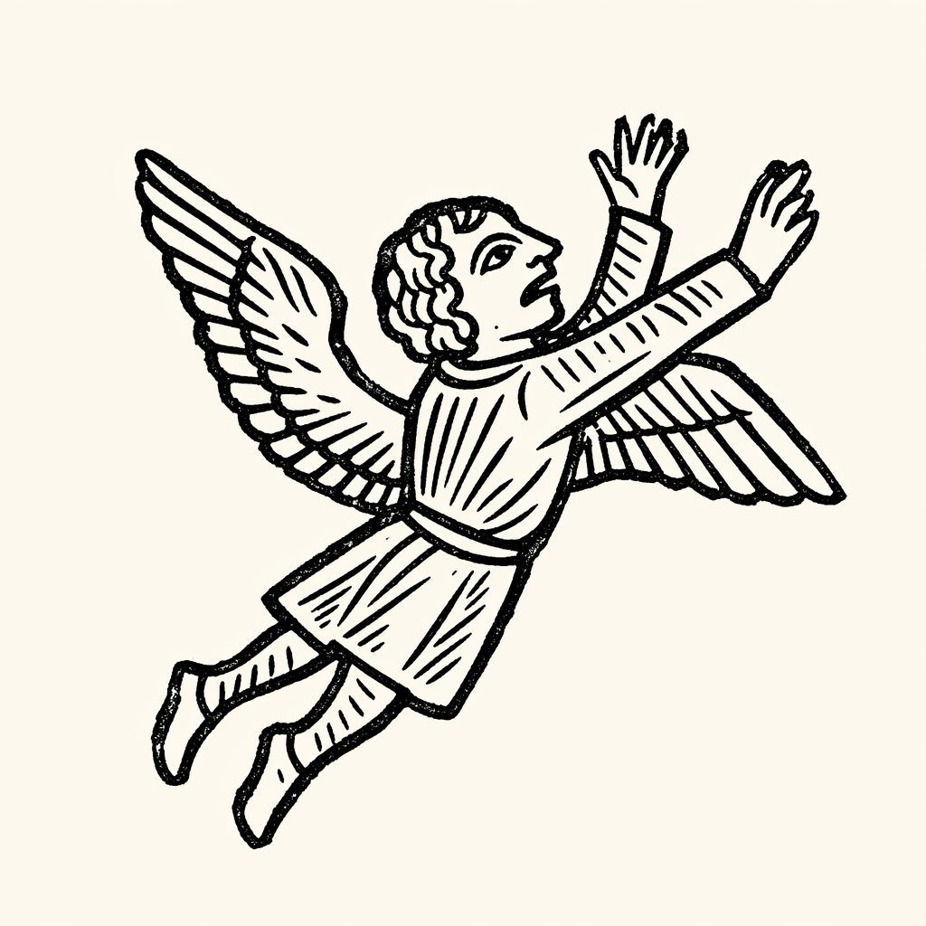 Woodcut of Plane