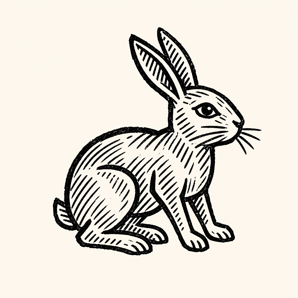 Woodcut of Rabbit