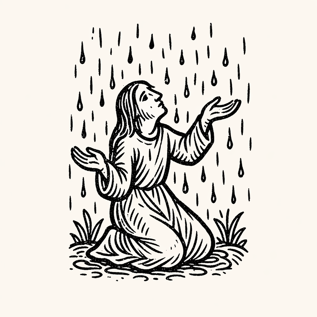 Woodcut of Rain
