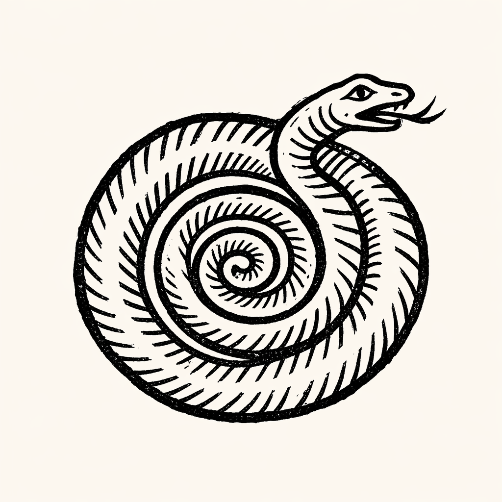 Woodcut of Spiral