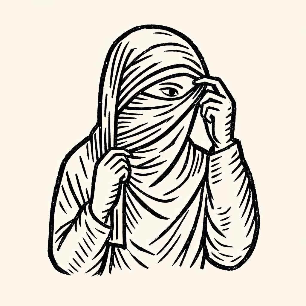Woodcut of Veil