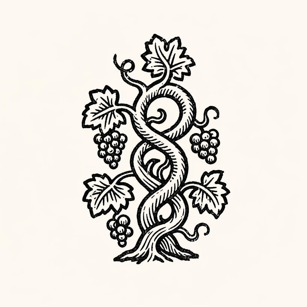 Woodcut of Vine