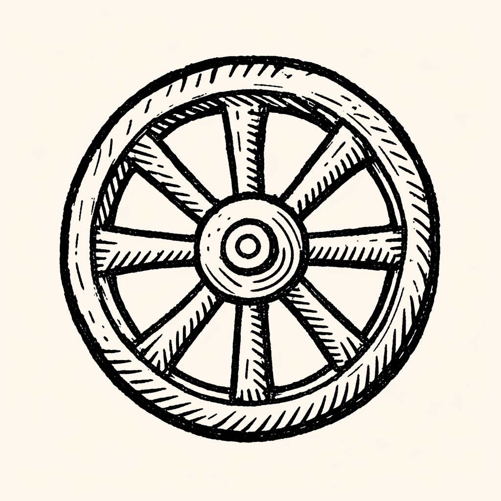 Woodcut of Wheel